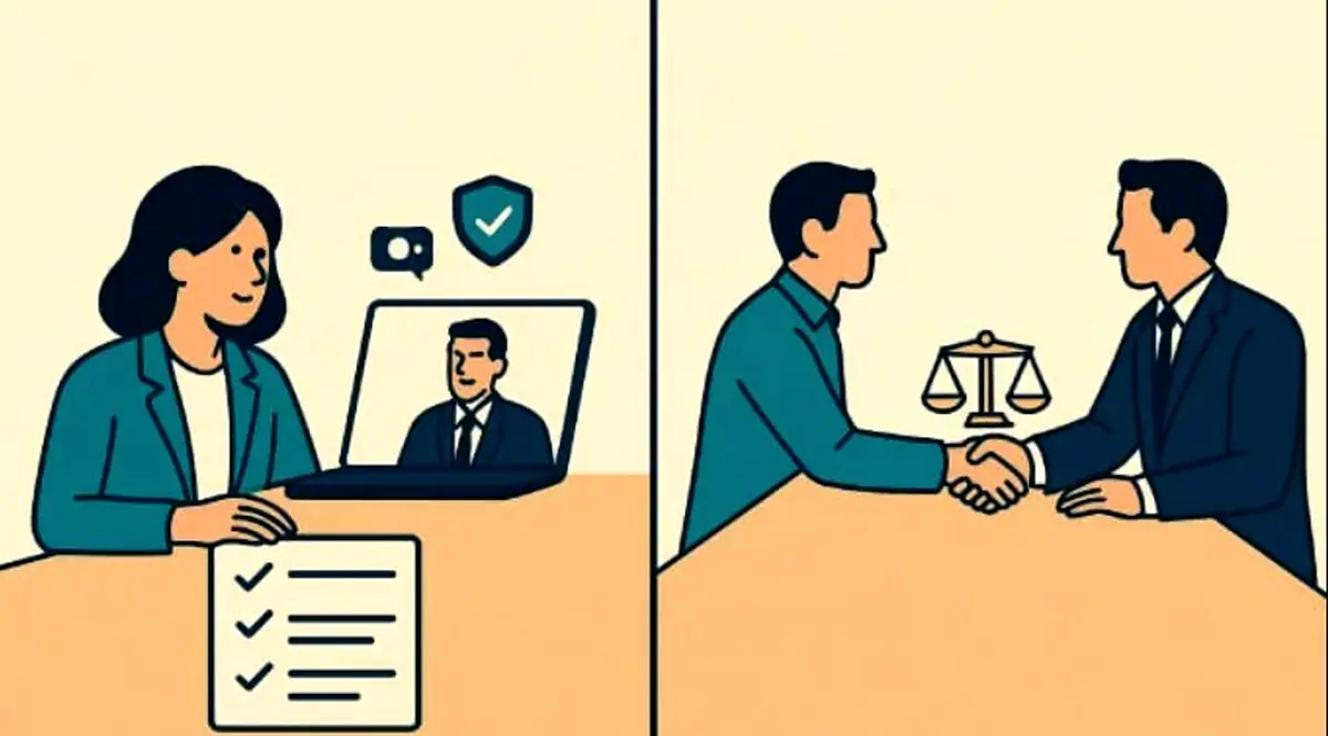 وکیل آنلاین بهتر است یا حضوری؟ راهنمای کامل انتخاب بهترین گزینه