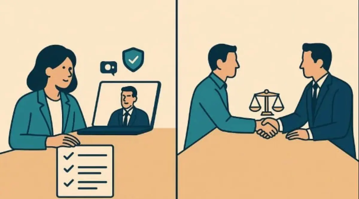 وکیل آنلاین بهتر است یا حضوری؟ راهنمای کامل انتخاب بهترین گزینه