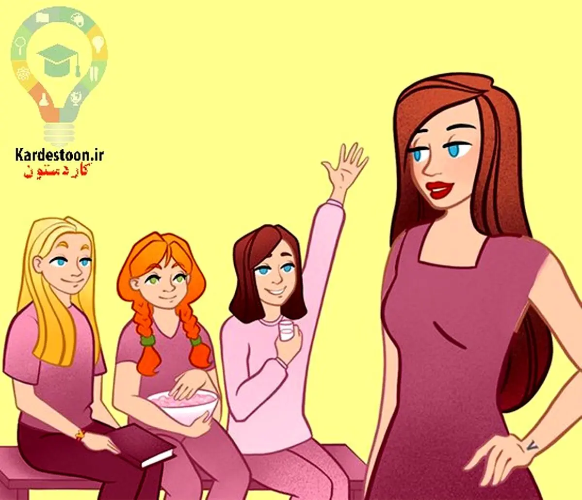 تست هوش | به عکس زیر دقت کن و بگو کدوم یک از این سه دختر فرزند این خانم است؟