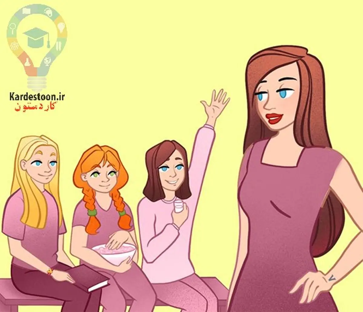 تست هوش | به عکس زیر دقت کن و بگو کدوم یک از این سه دختر فرزند این خانم است؟