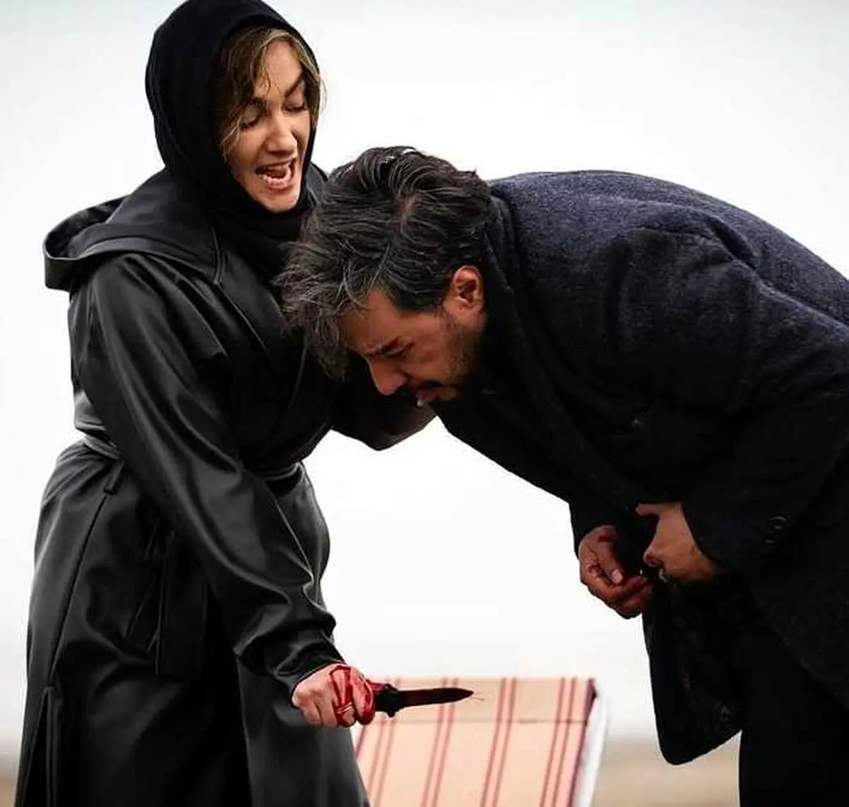 عکسی باورنکردنی از رعنا آزادی ور | تصویر پشت صحنه سریال زخم کاری 