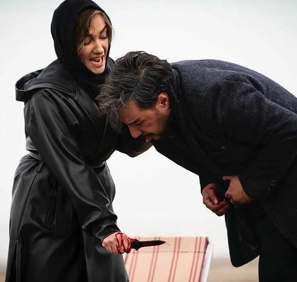 عکسی باورنکردنی از رعنا آزادی ور | تصویر پشت صحنه سریال زخم کاری 