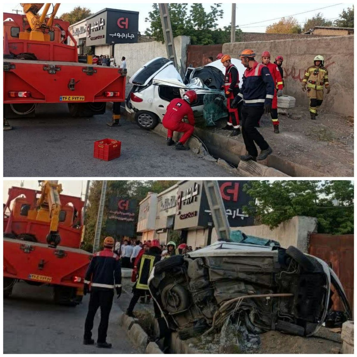 جزئیات وحشتناک از حادثه مرگبار در مشهد | برخورد مرگبار ۲۰۶ با تیر برق فشار قوی