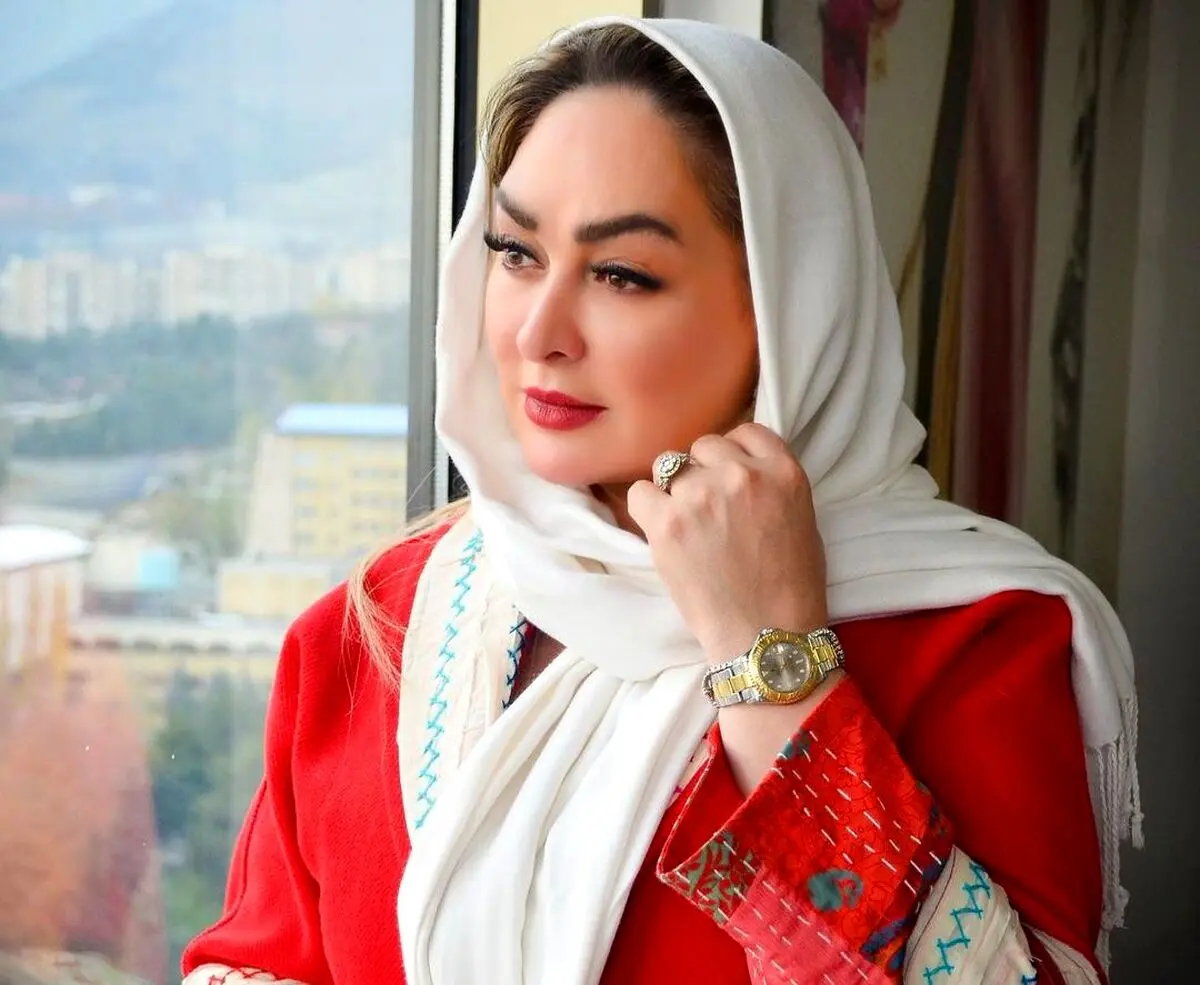 سلفی عاشقانه الهام حمیدی و همسرش | عکس